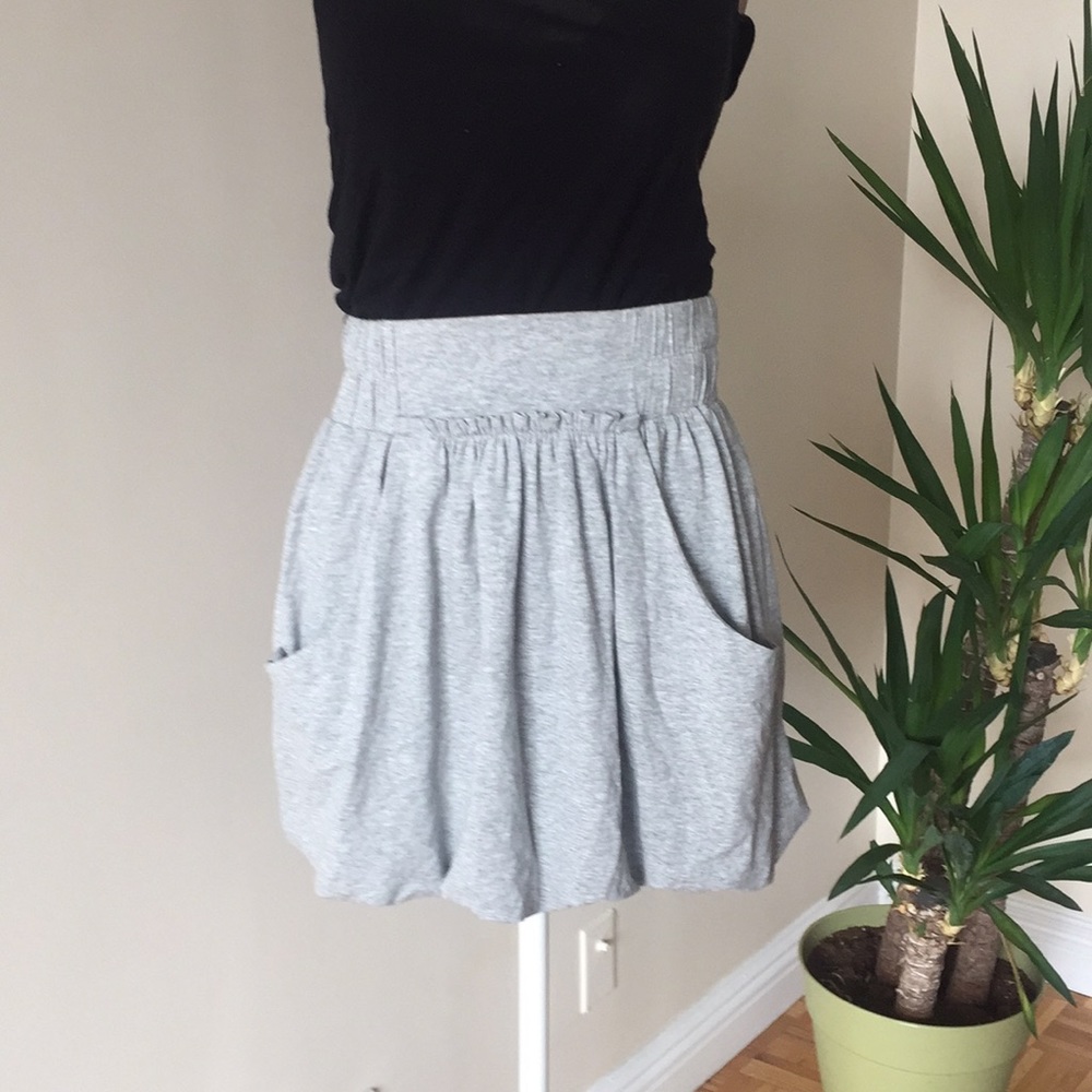 ZARA Gray knit balloon bubble skirt XSmall SOLD OUT